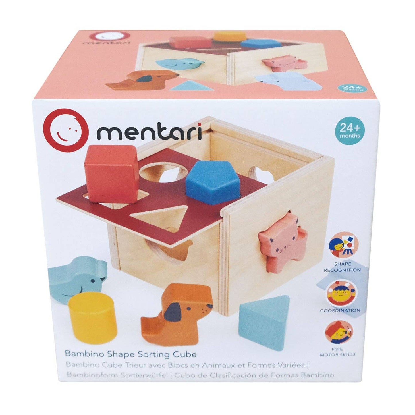 Kinderhood Distribution Inc. - Mentari Toys | Bambino Shape Sorting Cube | High Quality | Canadian Supplier