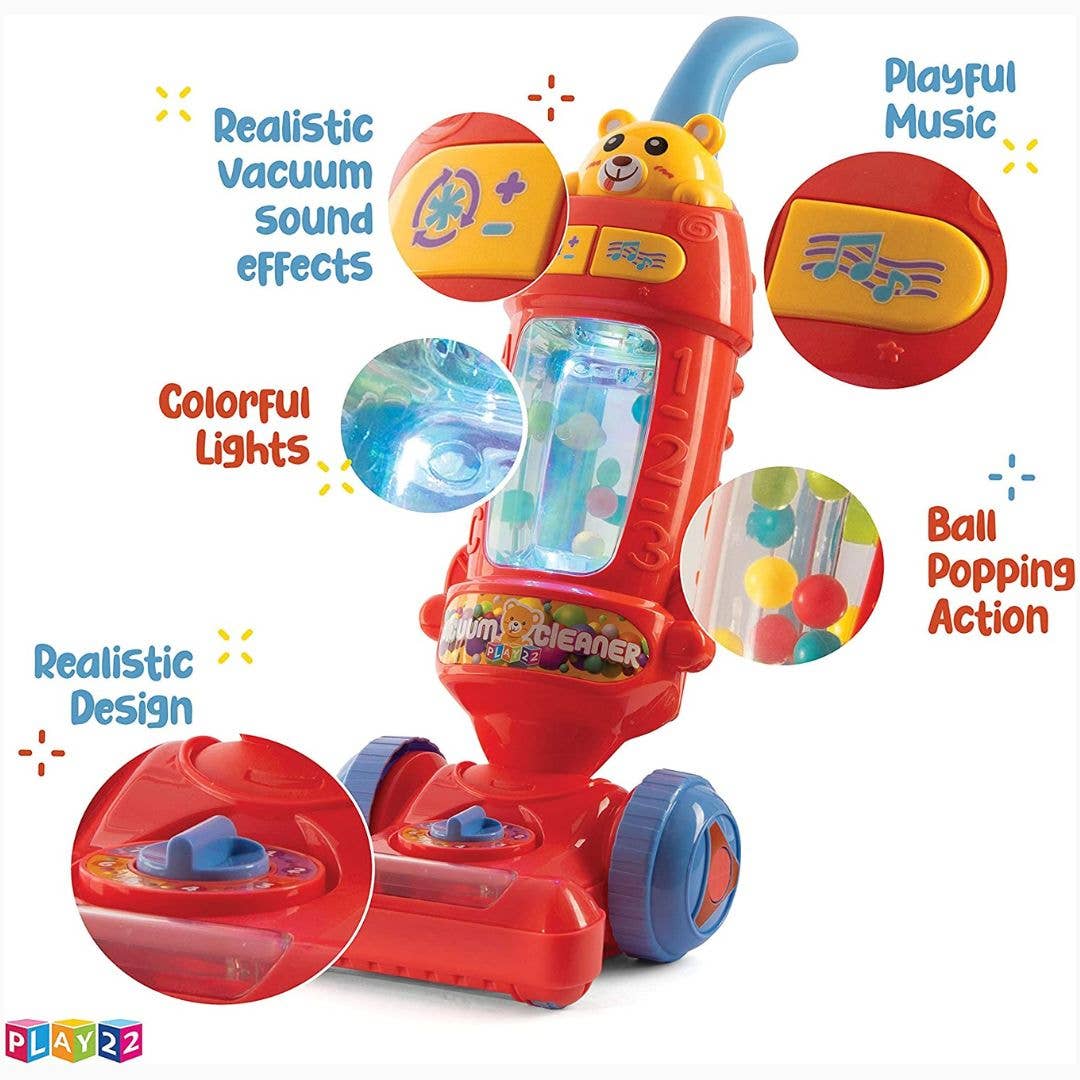 Play22 - Kids Vacuum Cleaner Toy for Toddler with Lights & Sounds