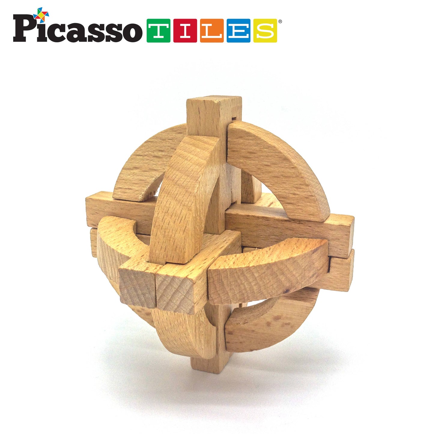 PicassoTiles - PicassoTiles 8PK Wooden Logic Puzzle