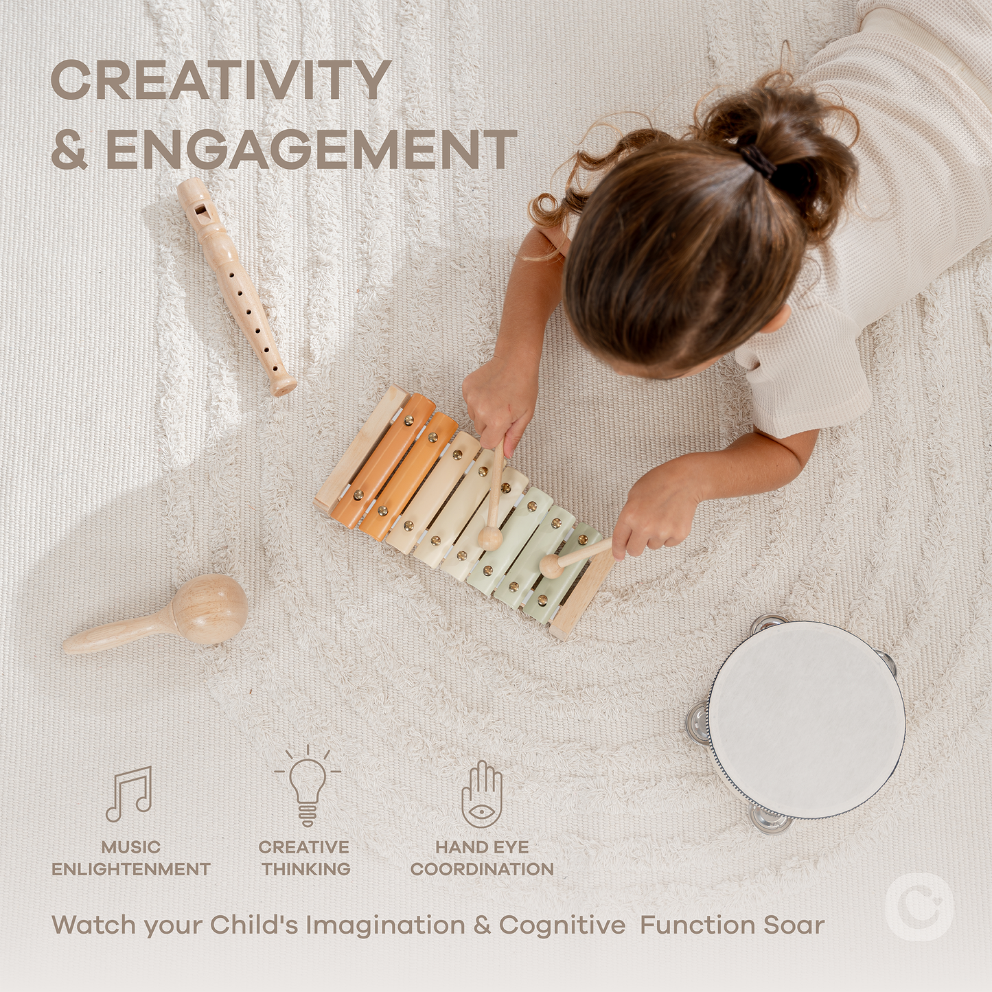 4-Piece Kids Musical Instruments - Comfy Cubs - Glee Garden
