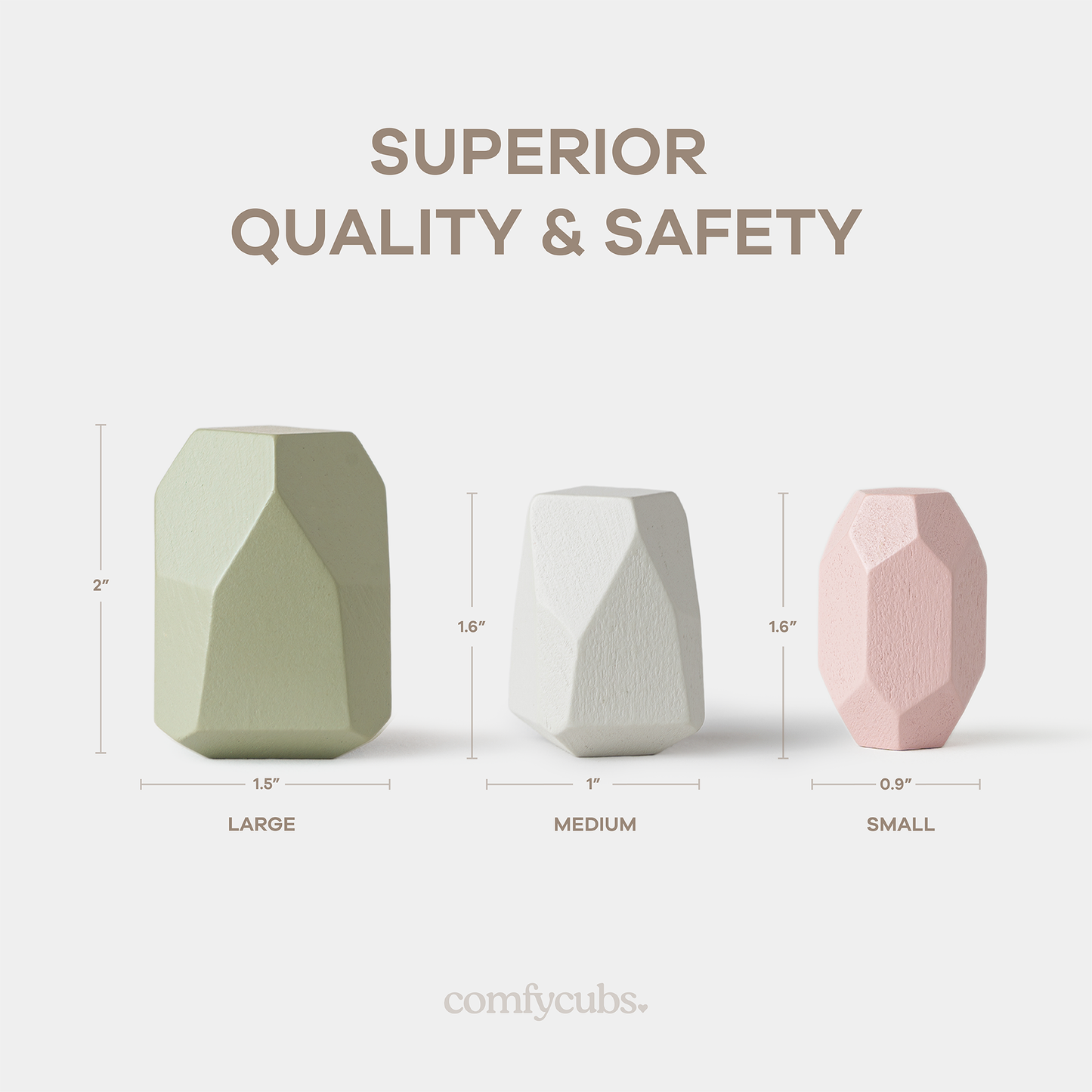 Stacking Blocks for Toddlers - Neutral Pack - Comfy Cubs - Glee Garden