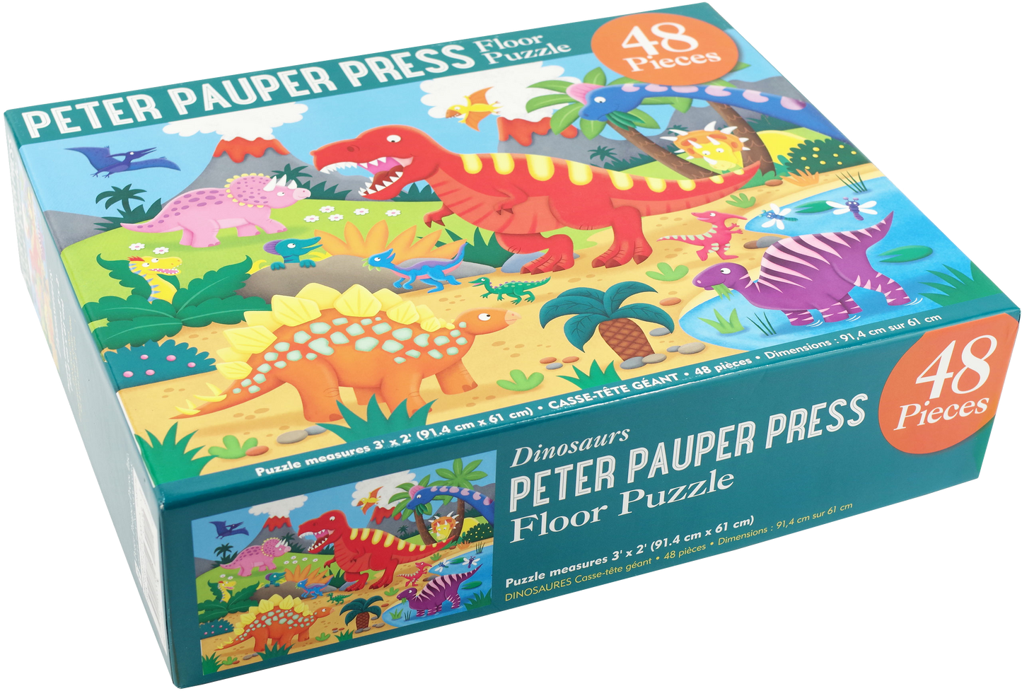 Peter Pauper Press - Dinosaurs Kids' Floor Puzzle