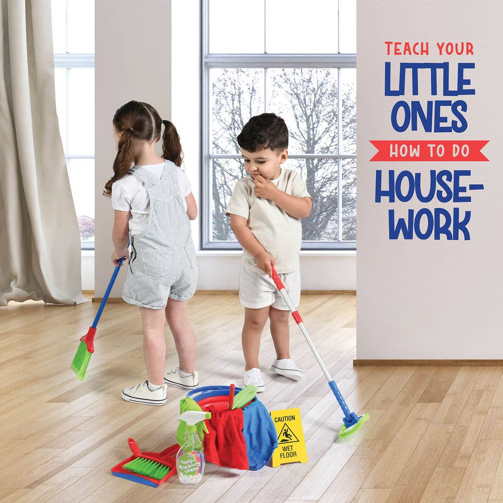 Play22 - 12-Piece Kids Cleaning Set - Toy Housekeeping Fun