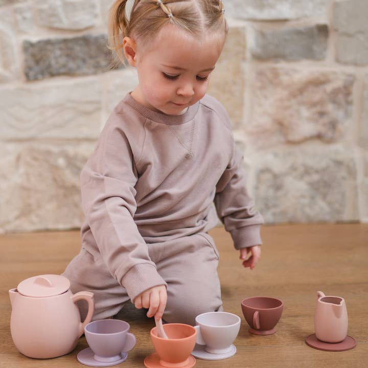 Silicone Tea Set - 12-Piece Set - bug + bean kids - Glee Garden