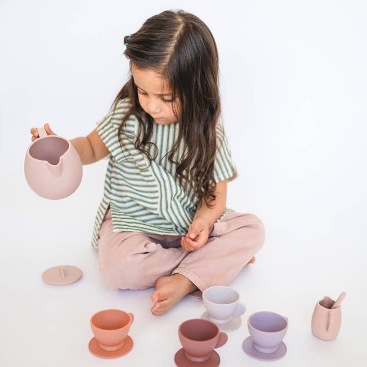 Silicone Tea Set - 12-Piece Set - bug + bean kids - Glee Garden