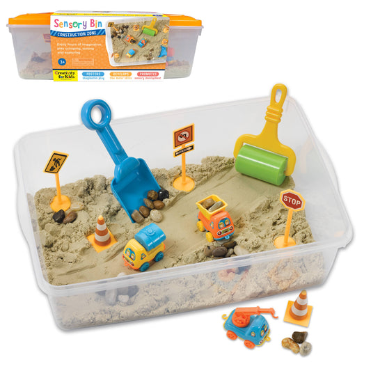 Sensory Bin Construction Zone Activity Bin For Kids - Faber-Castell / Creativity for Kids - Glee Garden