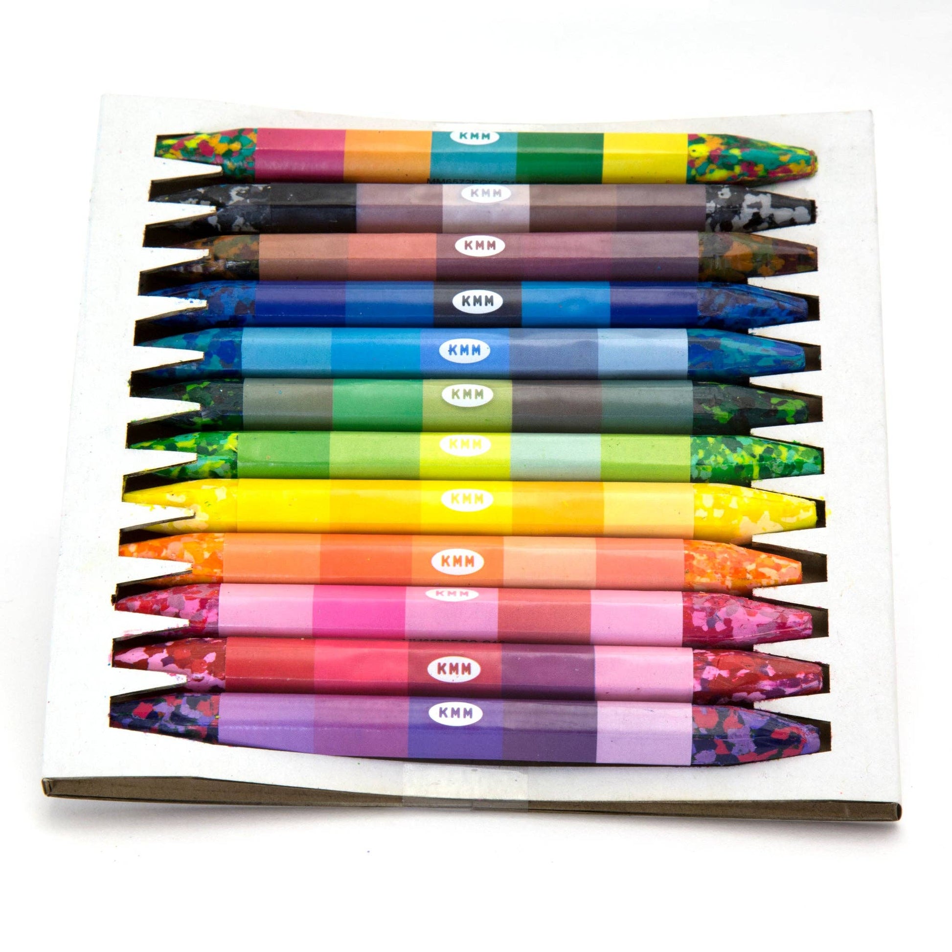 Confetti Crayons Set - 12 Double Pointed Pieces - Kid Made Modern - Glee Garden