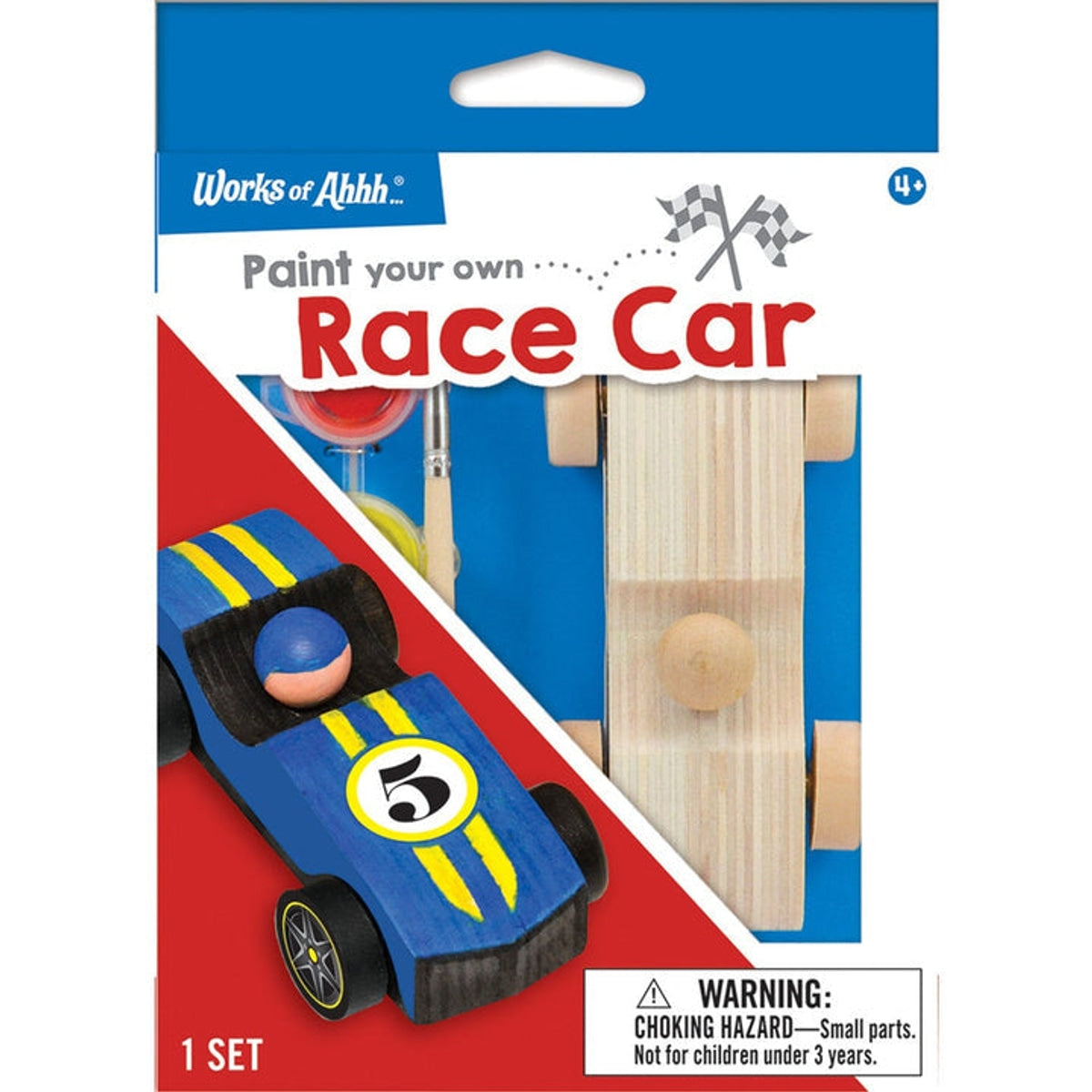 Paint Your Own Mini Race Cart Kit 5x7