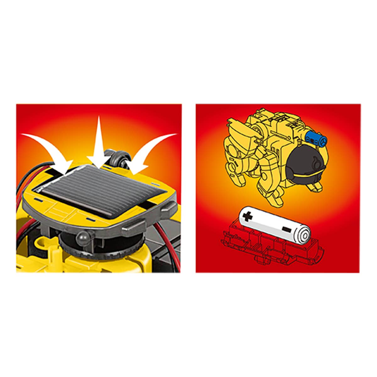 PicassoTiles - PicassoTiles 6-in-1 STEM Kids Solar Powered UFO Robot Kit