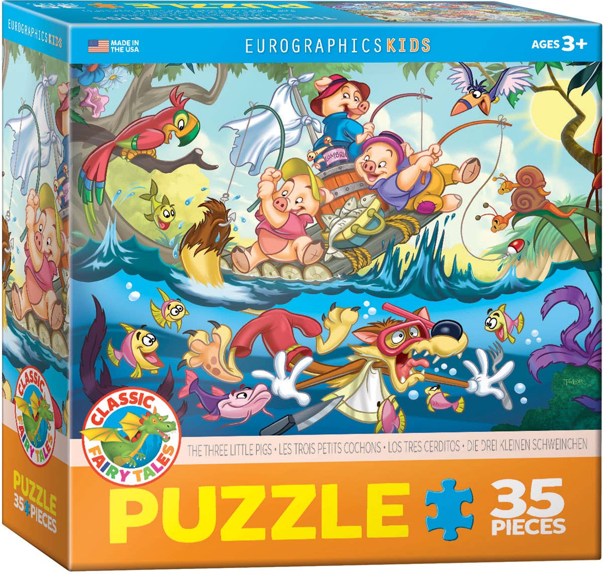 Eurographics Puzzles Canada - The Three Little Pigs - Premium Quality