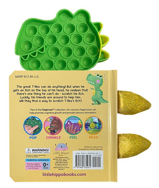 Little Hippo Books - Little T-Rex - Your Sensory Fidget Friend
