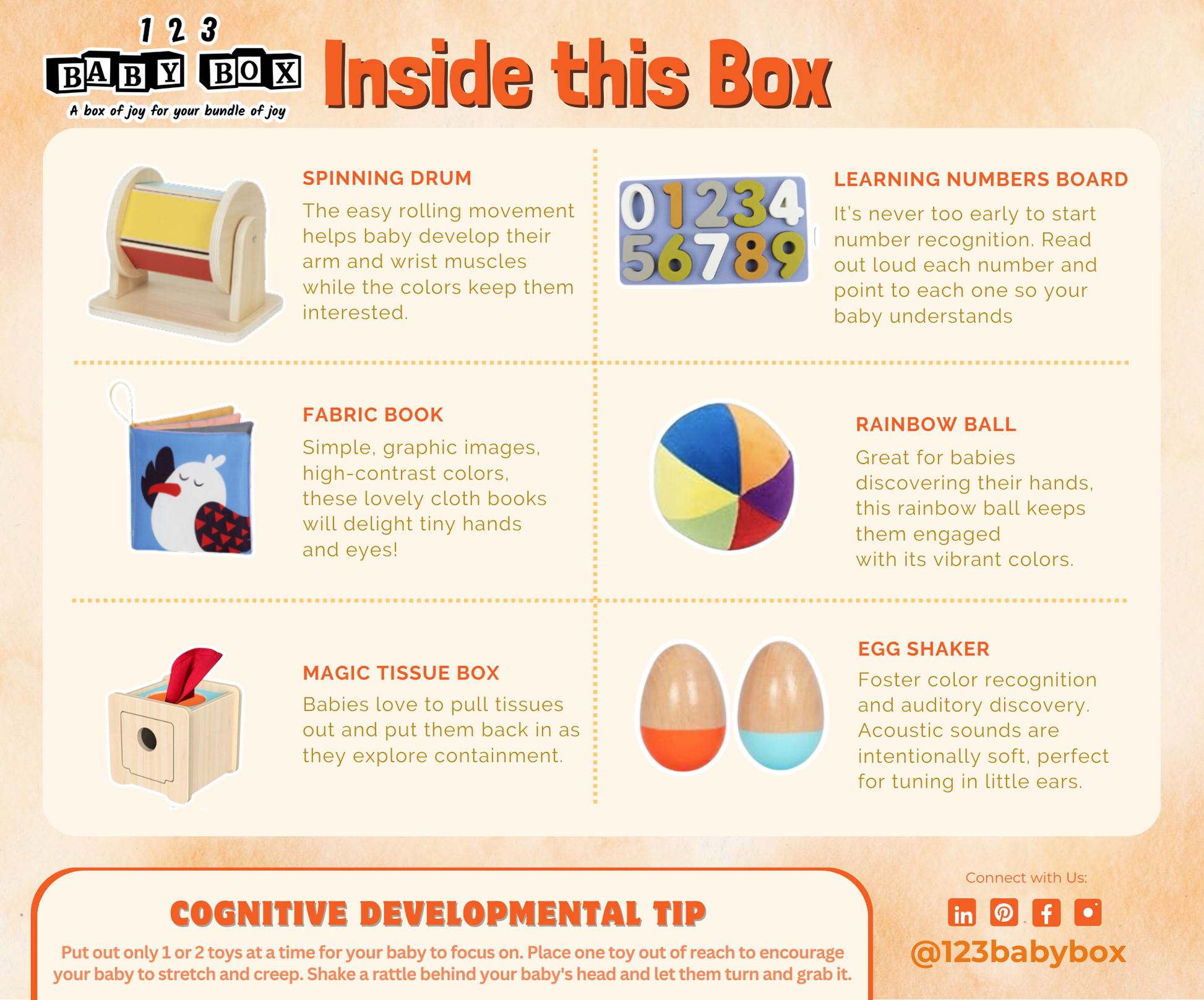 6-9 Months Montessori Educational Box - 123 Baby Box - Glee Garden
