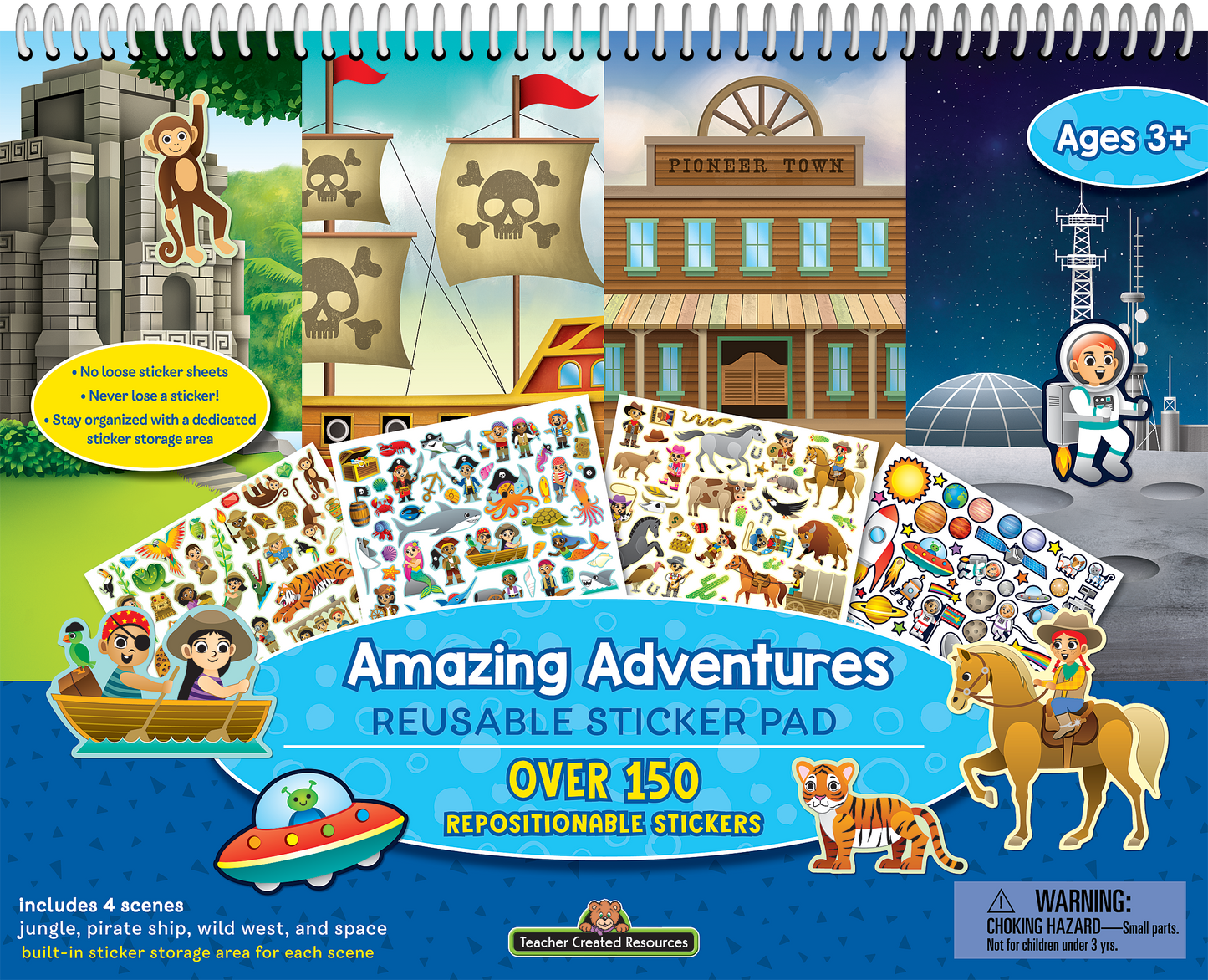 Teacher Created Resources - Amazing Adventures Reusable Sticker Pad