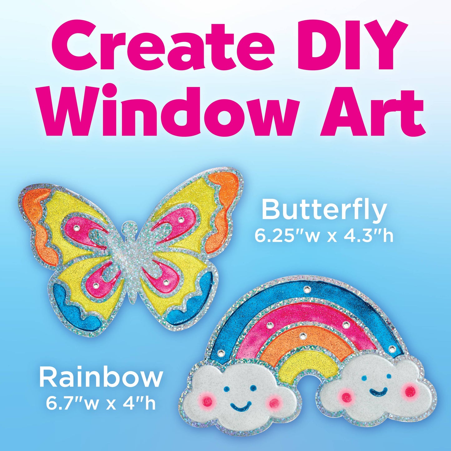 Faber-Castell / Creativity for Kids - Easy Sparkle Window Art Mini Kit Craft Kit for Kids