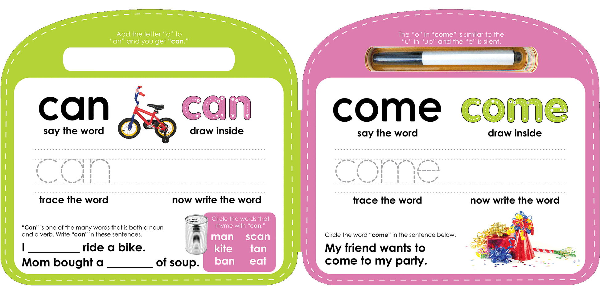 Write & Wipe Sight Words - Little Hippo Books - Glee Garden
