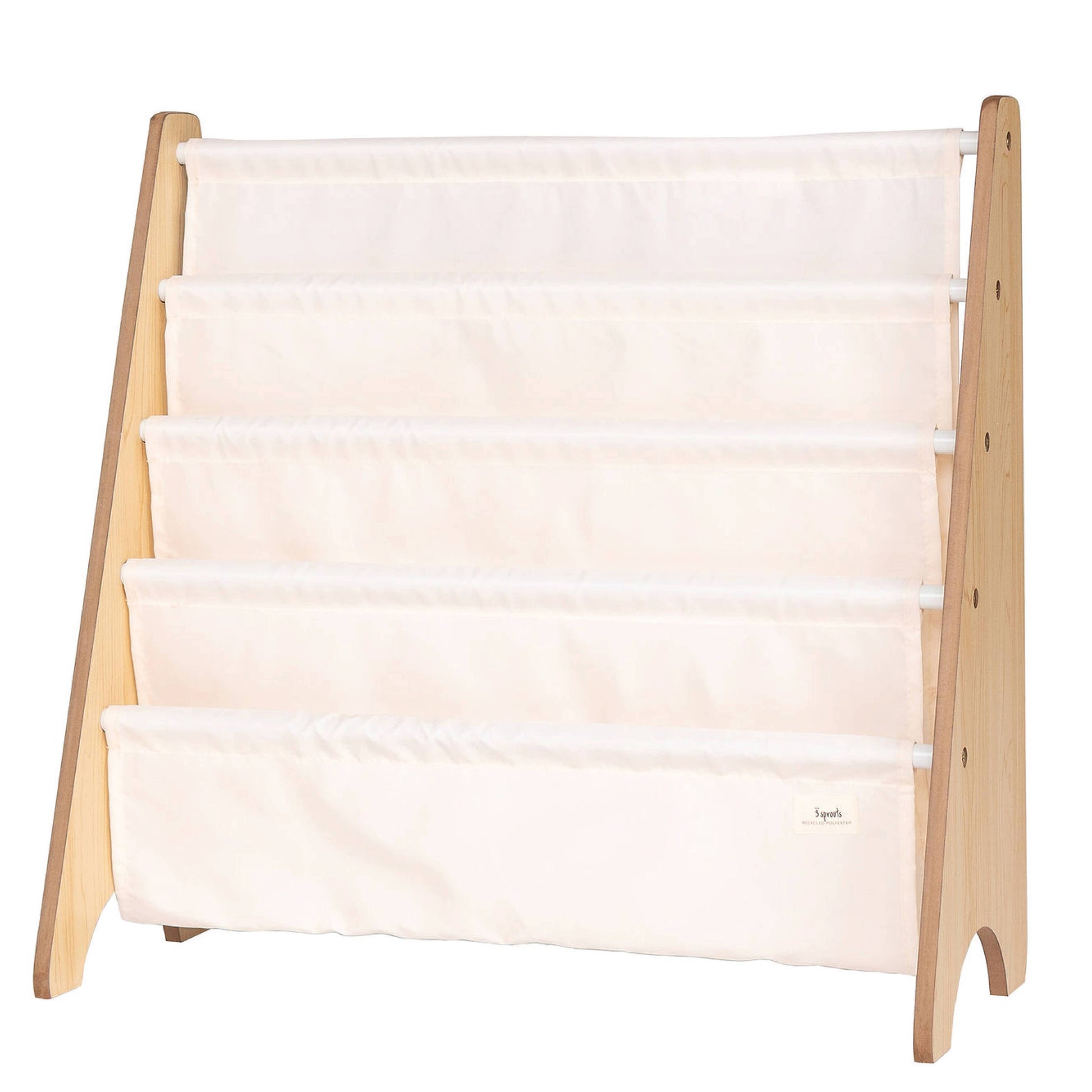 3 Sprouts - Recycled Fabric Kids Book Rack - Solid Colours: Cream - 3 Sprouts - Glee Garden