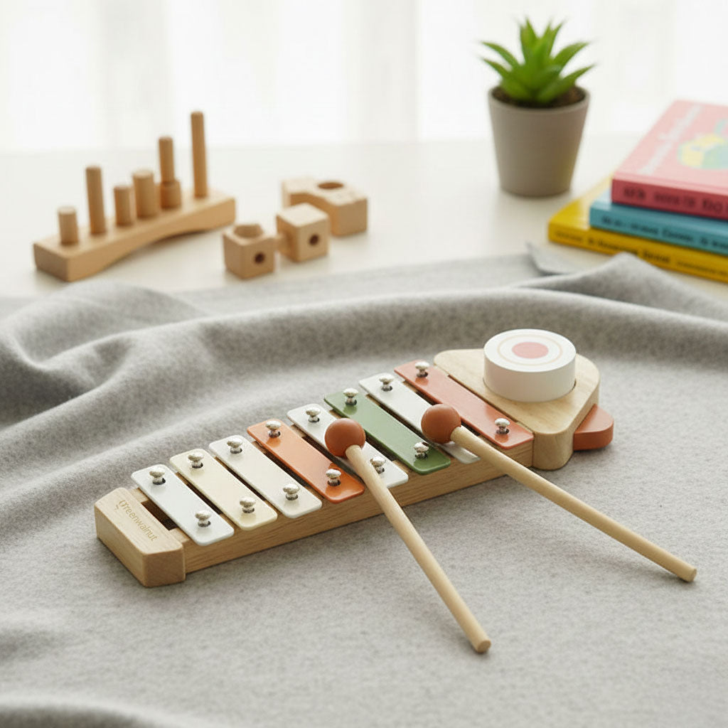 Wooden Xylophone - 8 Key Musical Toy - Ages 1+