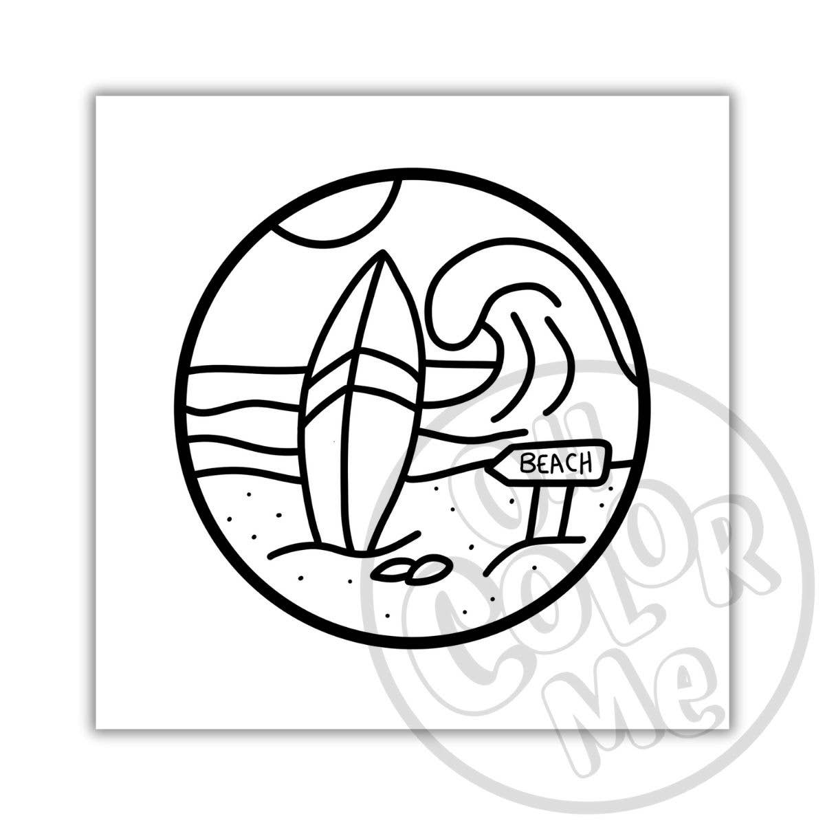 Oh Color Me - Mini Coloring Book Calming Scenes, 4"x4", Small Gifts
