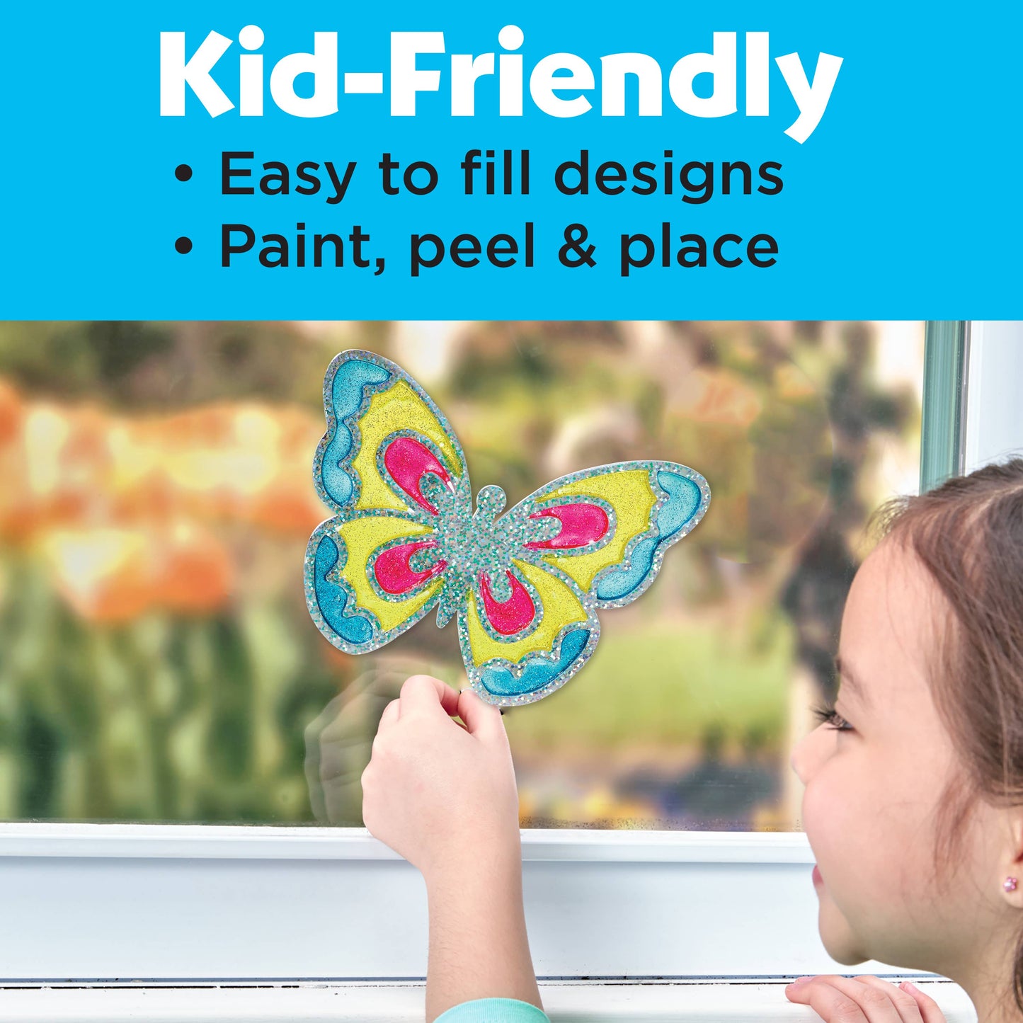 Faber-Castell / Creativity for Kids - Easy Sparkle Window Art Mini Kit Craft Kit for Kids