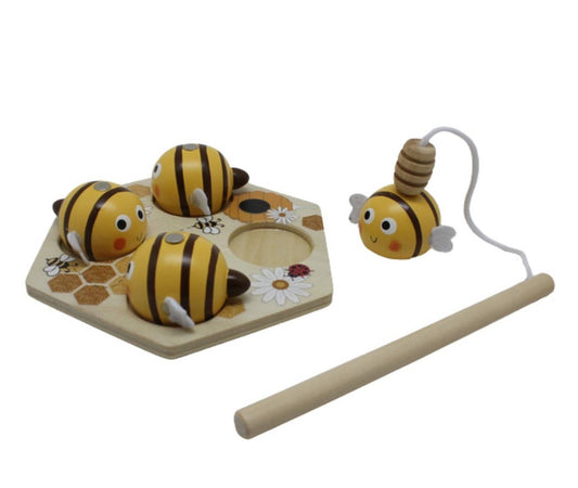 Wooden Bee Fishing Game - Glee Garden