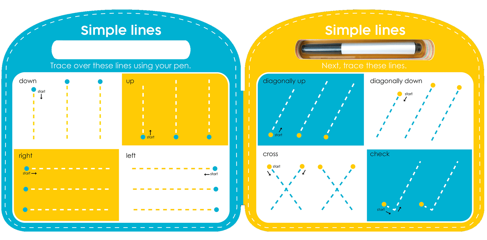 Write & Wipe Pen Control - Little Hippo Books - Glee Garden
