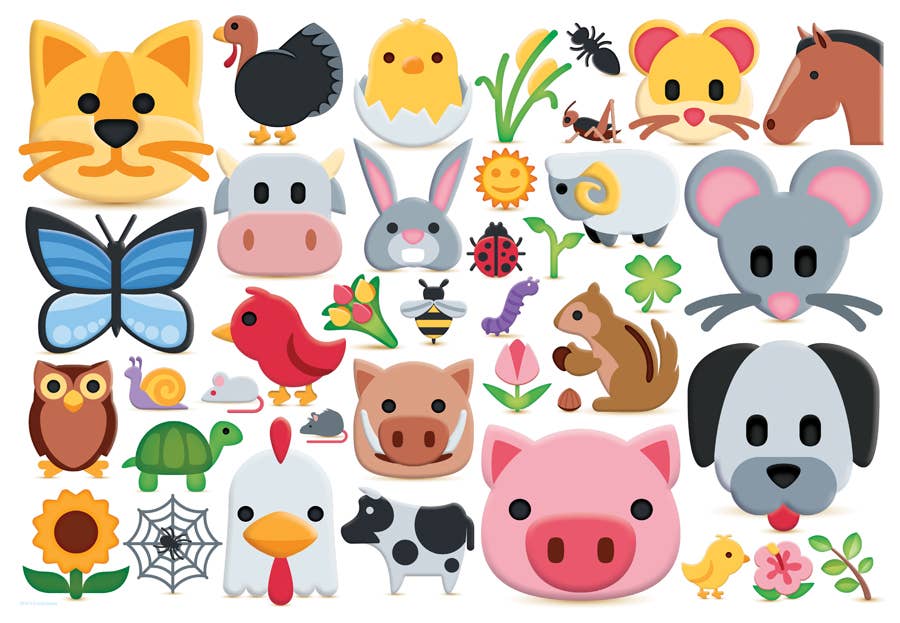 Eurographics Puzzles Canada - Farm Animals - Emojis - Premium Quality