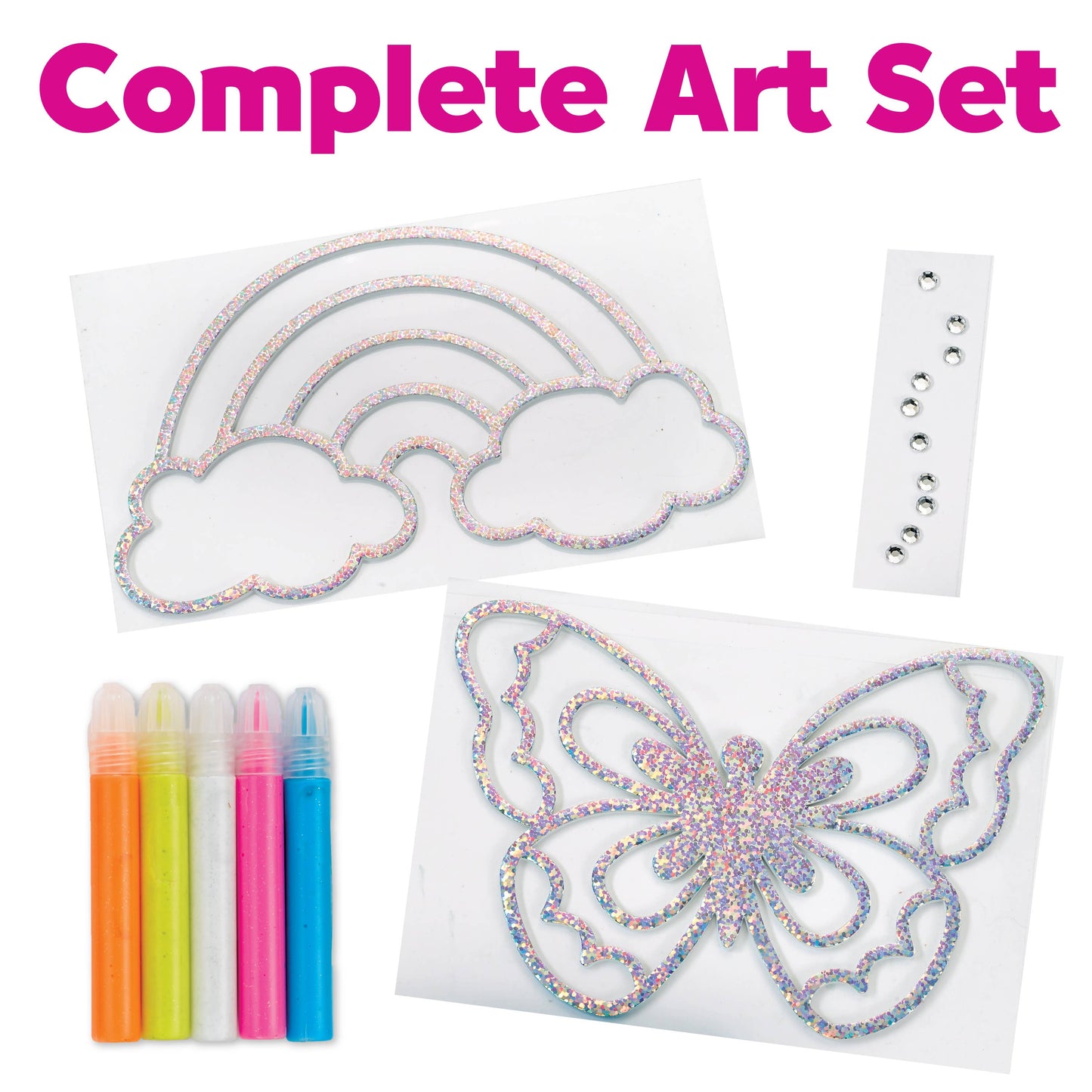 Faber-Castell / Creativity for Kids - Easy Sparkle Window Art Mini Kit Craft Kit for Kids