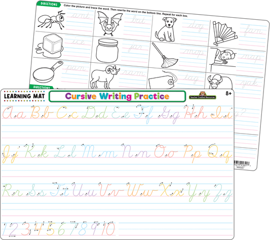 Teacher Created Resources - Cursive Writing Practice Learning Mat - Large Table Mat