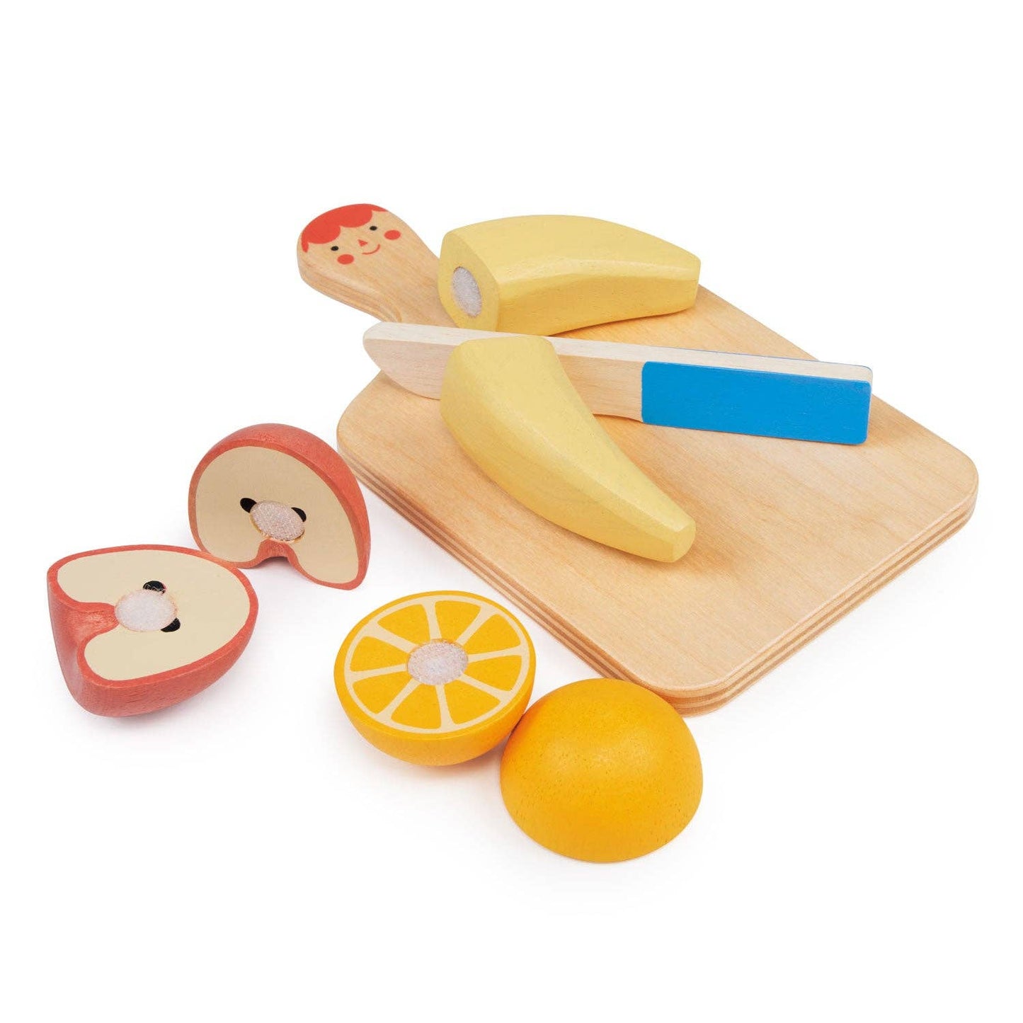 Kinderhood Distribution Inc. - Mentari Toys | Smiley Fruit Chopping Board | High Quality | Canadian Supplier