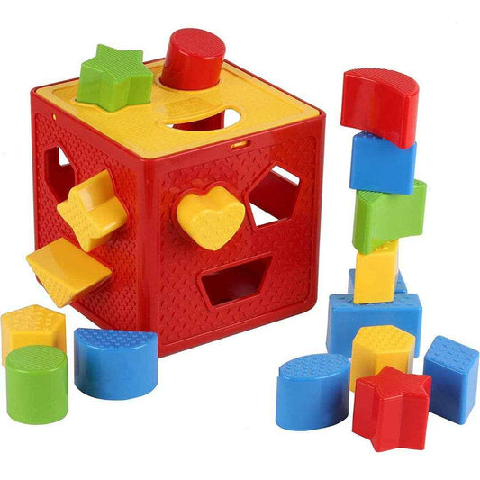 Baby Shape Sorter Toy Blocks - 18 Shapes Educational Playset