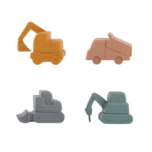 Mold Free Bath Toys - Construction - Set of 4 - bug + bean kids - Glee Garden