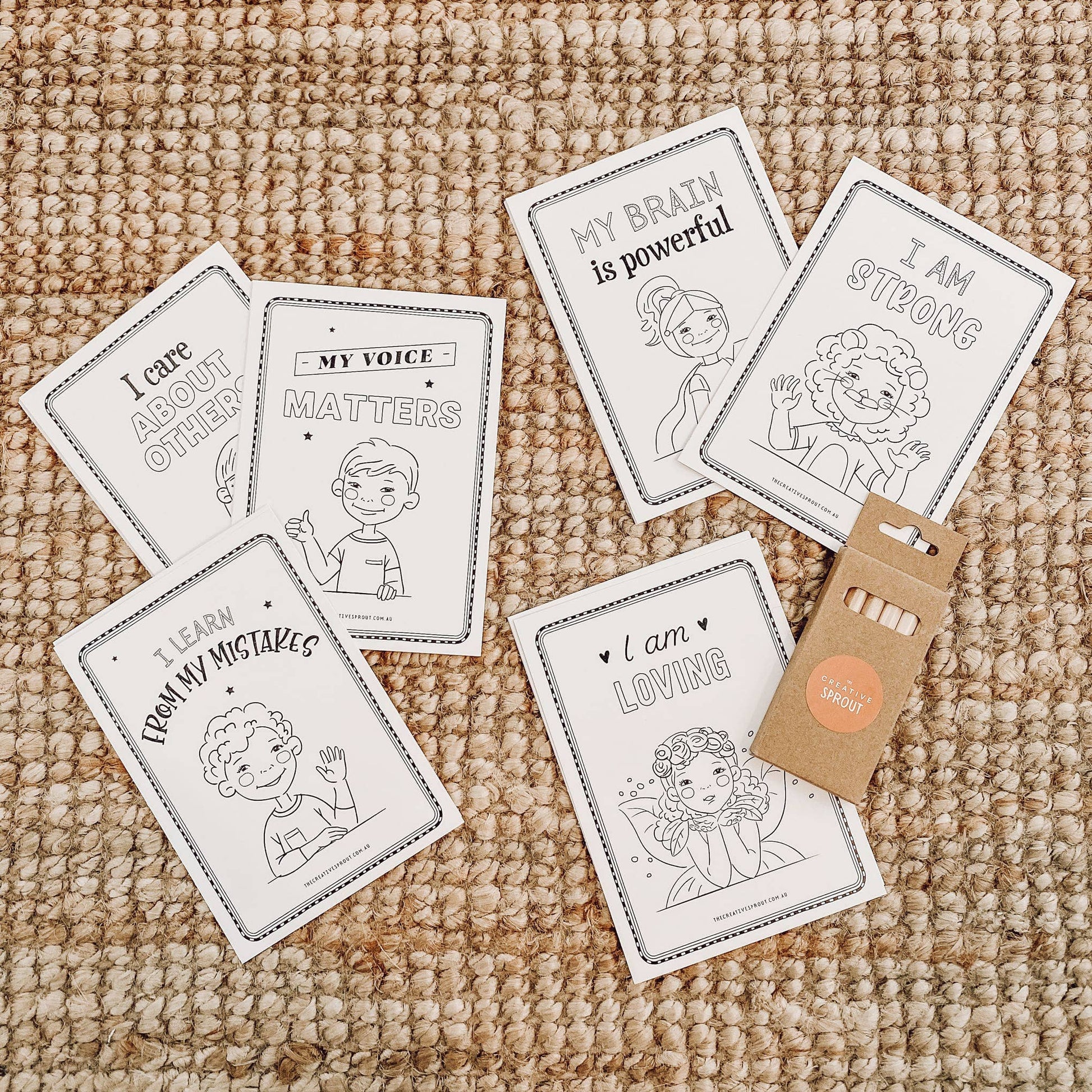 Affirmation Colouring Pages for Kids – Mindfulness Activity - The Creative Sprout - Glee Garden