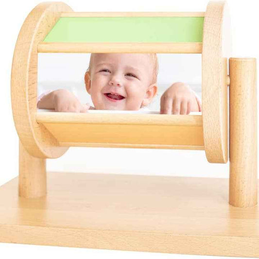 Montessori Spinning Drum Toy for Babies Visual Tracking Colorful