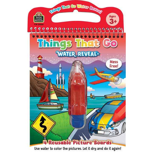 Things That Go Water Reveal Reusable Coloring Book Set
