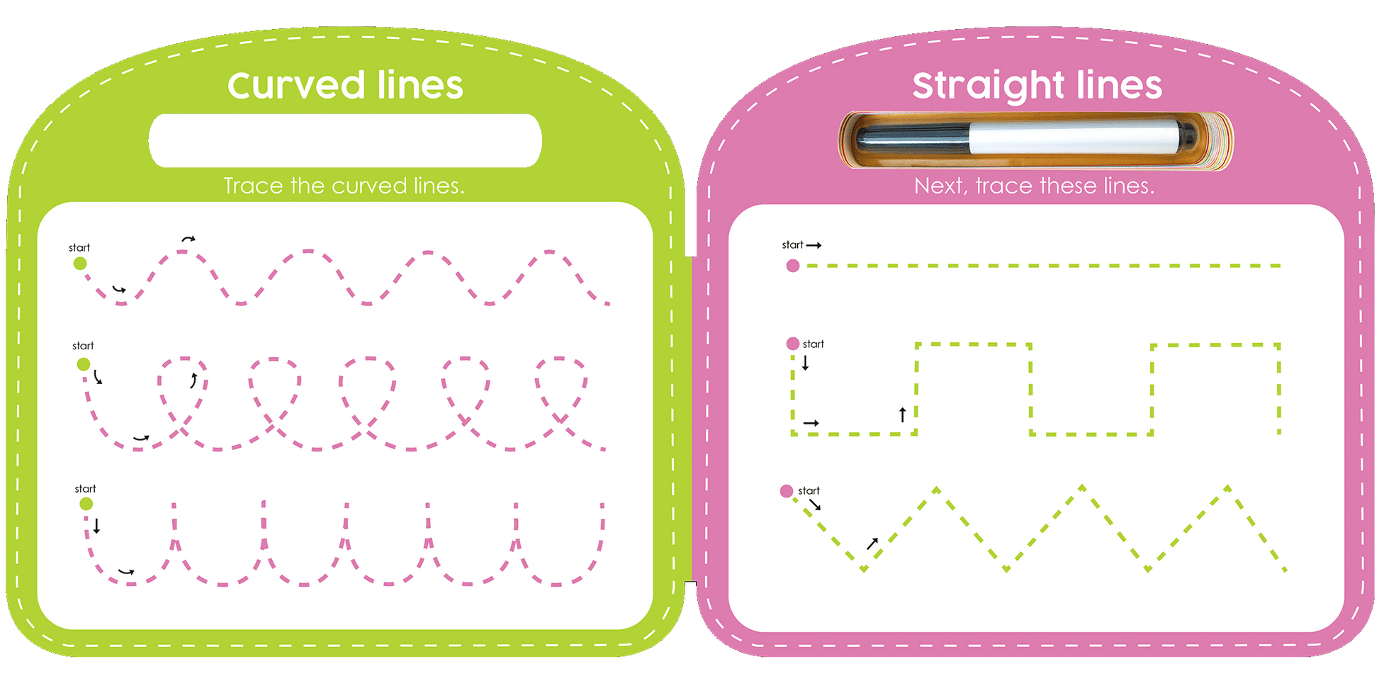 Write & Wipe Pen Control - Little Hippo Books - Glee Garden