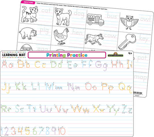 Teacher Created Resources - Printing Practice Learning Mat - Large Table Mat