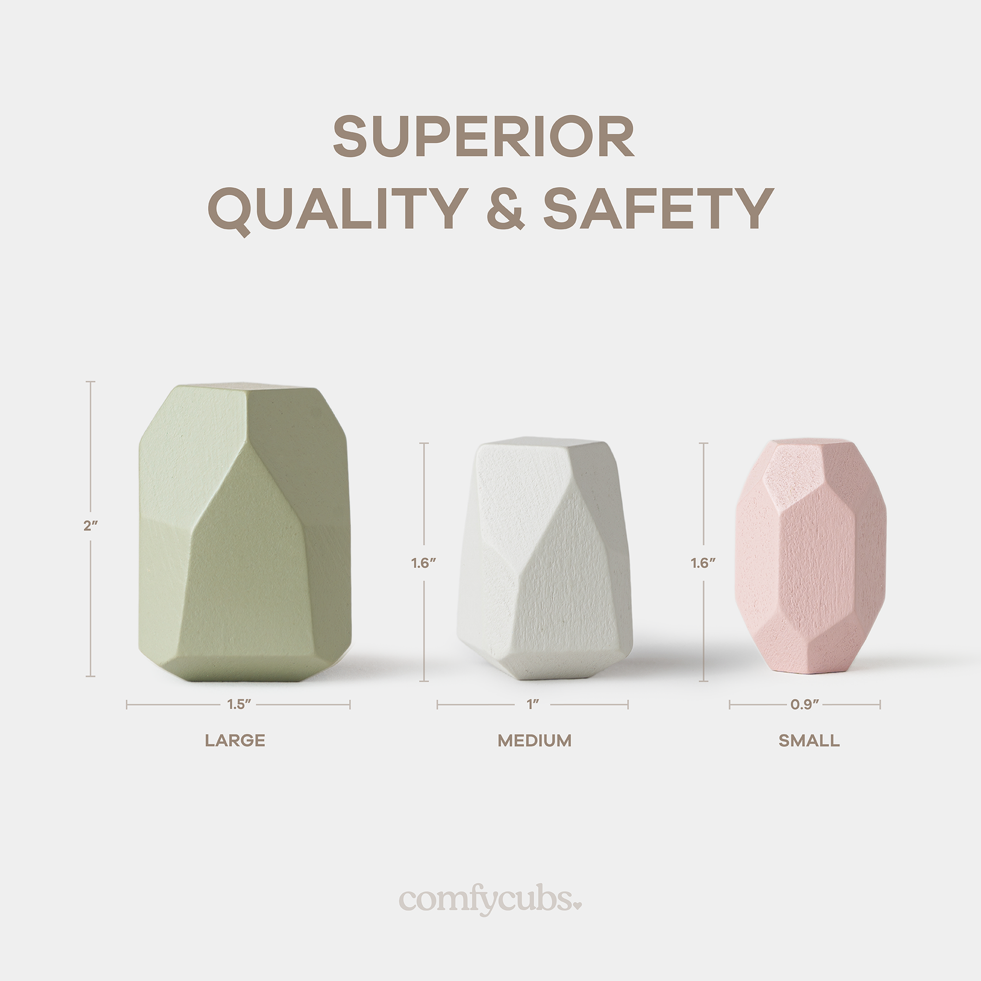 Stacking Blocks for Toddlers - Neutral Pack - Comfy Cubs - Glee Garden