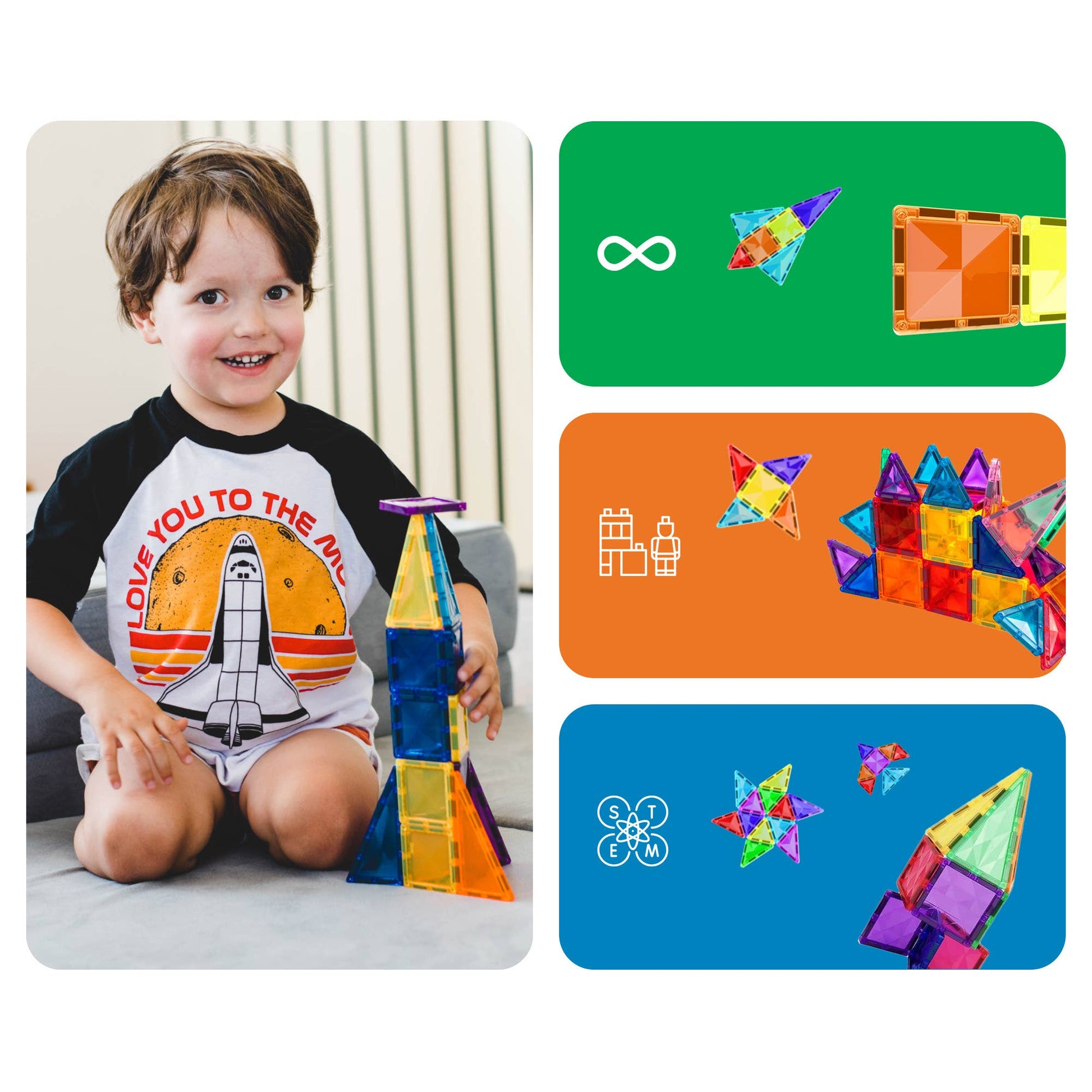 PicassoTiles 40pc Travel Size Magnetic Tile Building Set - PicassoTiles - Glee Garden