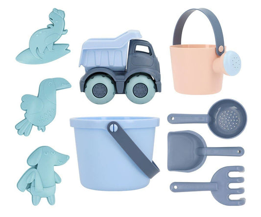 Serenity Blue Beach Toy Set | 9 Piece Sand Toys