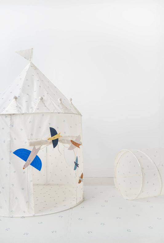 Recycled Fabric Play Tent Castle - Imaginative Playtime for Kids
