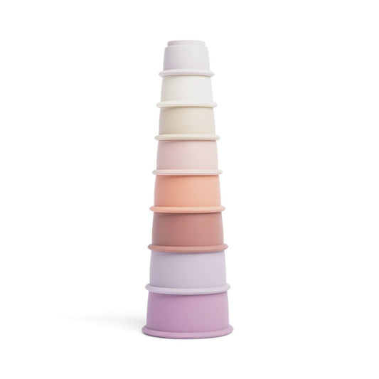 Stacking Cups Toy for Babies and Toddlers - Silicone Nesting