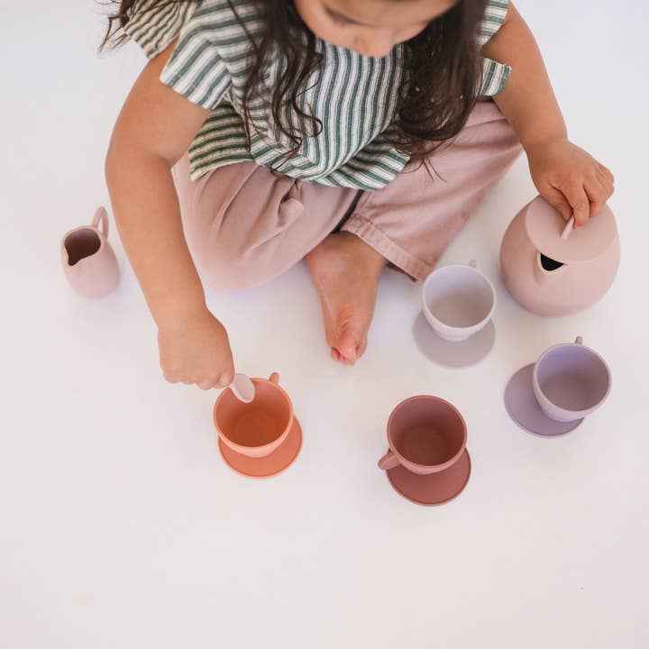 Silicone Tea Set - 12-Piece Set - bug + bean kids - Glee Garden