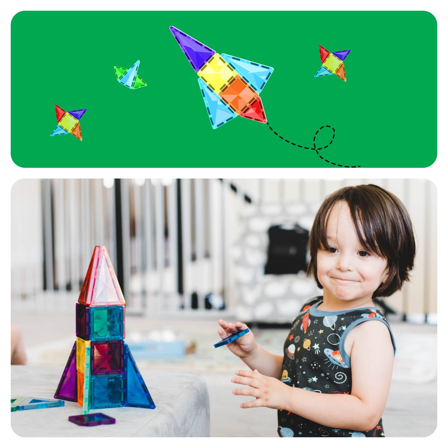PicassoTiles 40pc Travel Size Magnetic Tile Building Set - PicassoTiles - Glee Garden