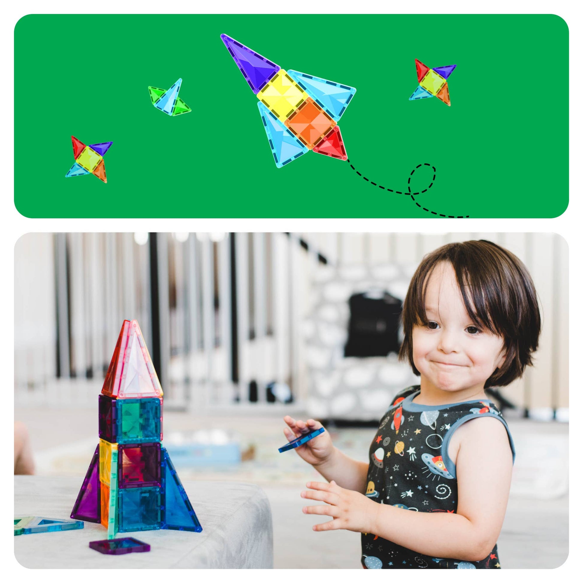 PicassoTiles 40pc Travel Size Magnetic Tile Building Set - PicassoTiles - Glee Garden