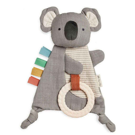 Bitzy Crinkle Koala Sensory Toy with Braided Teether for Babies
