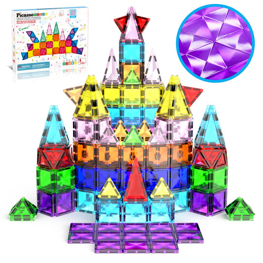 PicassoTiles 40pc Travel Size Magnetic Tile Building Set - PicassoTiles - Glee Garden