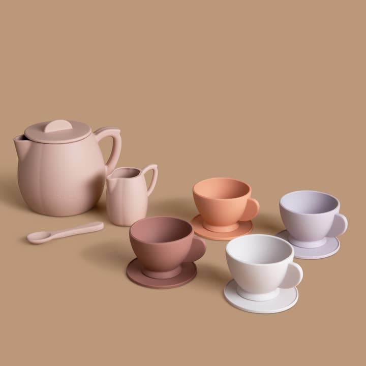 Silicone Tea Set - 12-Piece Set - bug + bean kids - Glee Garden