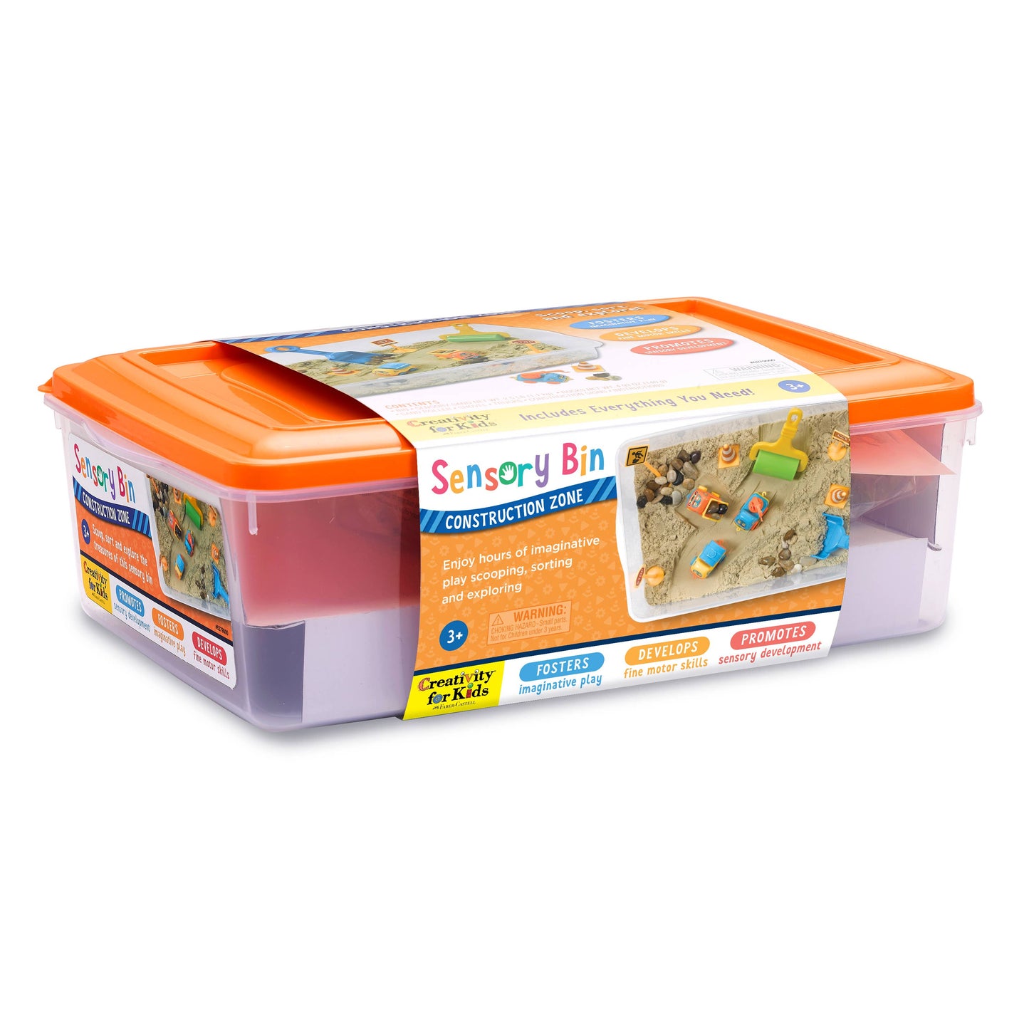 Sensory Bin Construction Zone Activity Bin For Kids - Faber-Castell / Creativity for Kids - Glee Garden