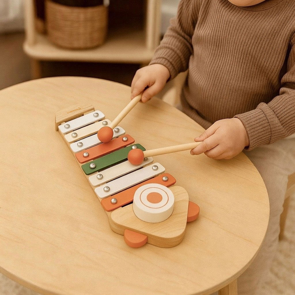 Wooden Xylophone - 8 Key Musical Toy - Ages 1+